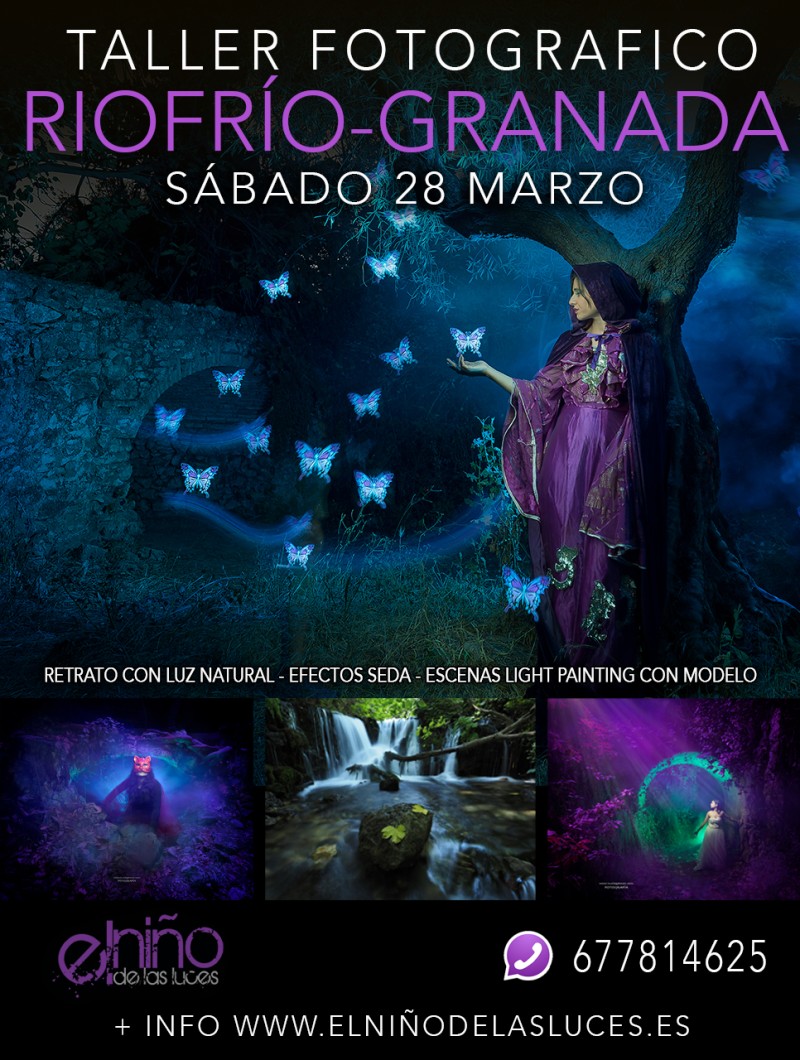 Sábado 28 de Marzo, RioFrío (Granada), Retrato creativo y escenas light painting